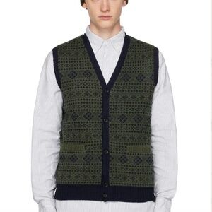 Green and Blue Patterned Vest